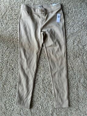 NWT Old Navy Girls Khaki Stretch Ponte Leggings - Tan